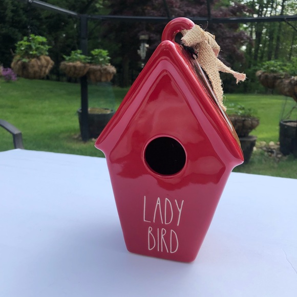 NEW WITH TAGS Rae Dunn “  LADY BIRD “ bird house - Picture 2 of 10